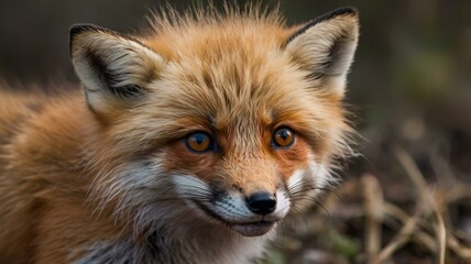 Fototapeta premium Baby Fox Portrait with Soft Fur
