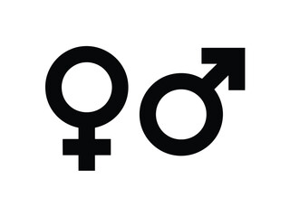 Male and Female Gender Symbols Black Icons male symbol 1