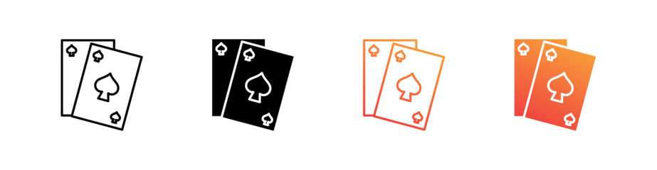 Blackjack Multiple Style Icon Set Collection 