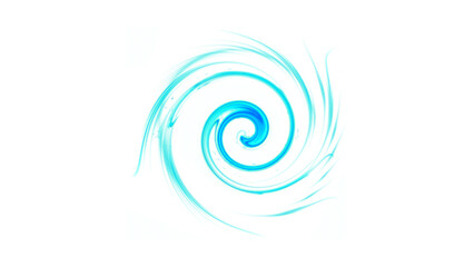 Vibrant Blue Swirling Vortex of Energy, Creating a Dynamic and Hypnotic Concentric Motion Effect on a Transparent Background

