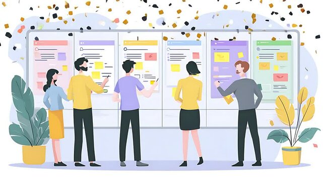 Collaborative Teamwork: Project Planning and Brainstorming Session
