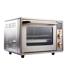 Obraz premium Electric toaster oven in modern silver style isolated