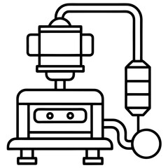 Naklejka premium Anesthesia Machine line art vector