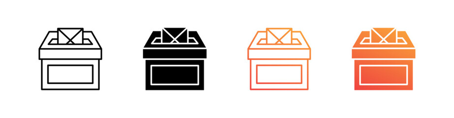 Mailbox Multiple Style Icon Set Collection 