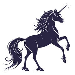 silhouette horse on white background