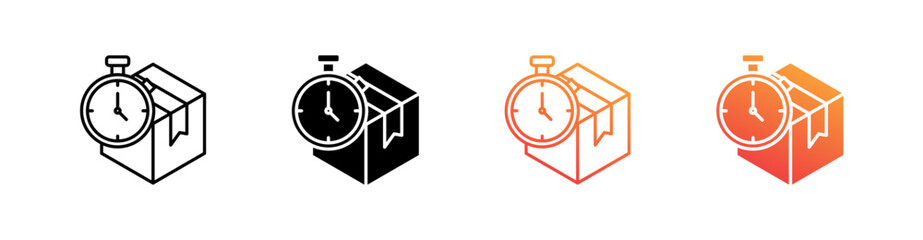 Fulfillment Multiple Style Icon Set Collection 