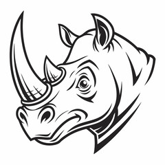 Rhino Face for Mascot Icon