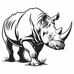 Rhino Icon in Bold Silhouette