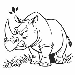 Angry Rhino Head Icon