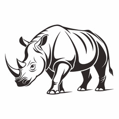 Cartoon Rhino Icon for UI Use