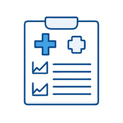 Obraz premium Detailed Clean Line Icon Representing a Medical Chart or Report