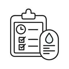 Elderly Health Tracker Icon Encouraging Hydration Reminders for Wellness