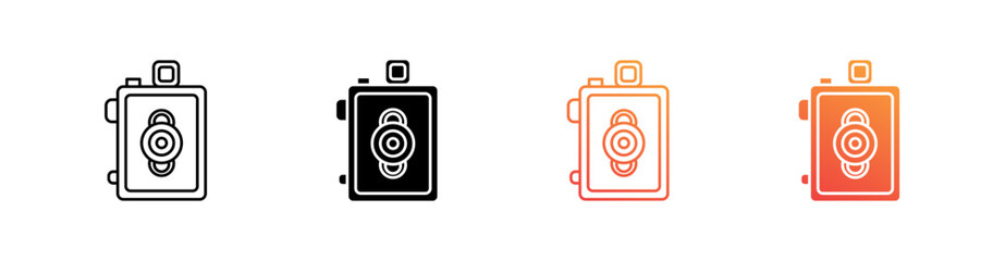 Antique Camera Multiple Style Icon Set Collection 