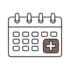 Telehealth Consultation Calendar Icon for Online Healthcare Scheduling
