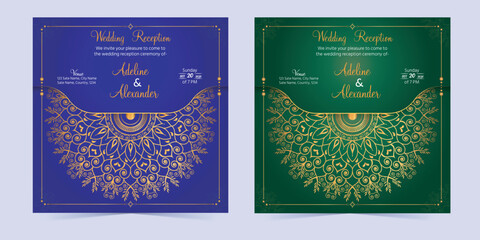 Luxury wedding invitation card template, Abstract background with antique, luxury red and gold vintage frame, victorian banner, damask floral wallpaper ornament, invitation card, Gradient wedding cele