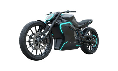 Futuristic Motorcycle: An avant-garde motorcycle, showcasing a sleek design and cutting-edge technology, stands as a symbol of innovation and the future of transport.