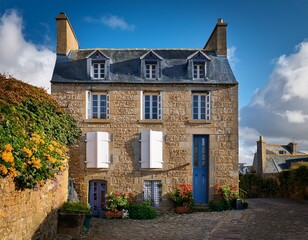 old house in the village of saint malo france