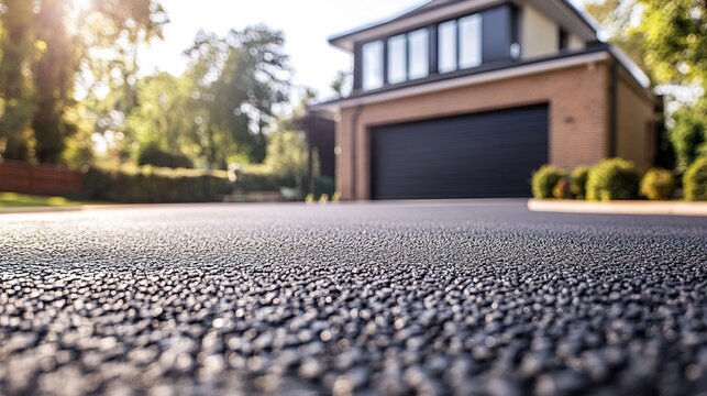 A luxury private road resurfacing service for elite residential areas, featuring premium materials