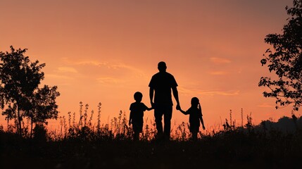 Bonding Moment in Sunset Light