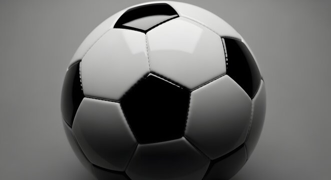 Classic Black and White Soccer Ball A Timeless Image of the Beautiful Game