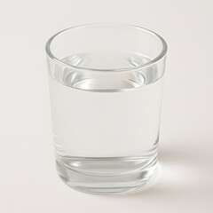 Clear glass of water on white background
