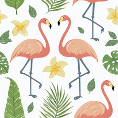 Flamingo Seamless Pattern