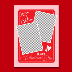 Modern Happy Valentine's Day Red Photo love card Valentine's Day card
