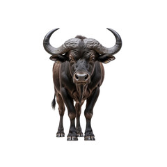 Naklejka premium Majestic Cape Buffalo Bull, Powerful African Wildlife Portrait