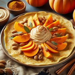 Crepe batter or spiced apples