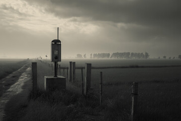 country side black and white