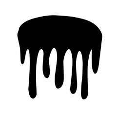 Collection of Black Ink Splatters and Dripping Shapes