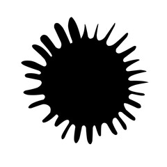 Collection of Black Ink Splatters and Dripping Shapes