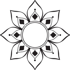 Floral Mandala Design Intricate Flower Pattern Decorative Element Graphic Art