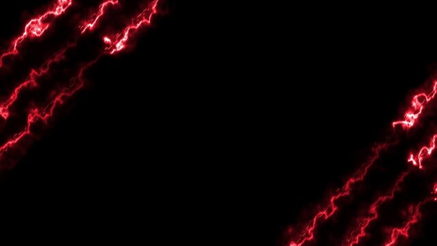 Dynamic red energy trails against a black background for modern and futuristic design elements and creative visuals