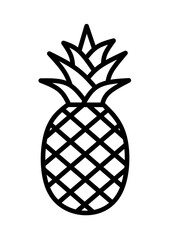 Obraz premium pineapple icon vector on white background