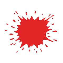 Abstract Red Ink Splash, Dynamic Vector Graphic