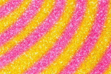 glamour holiday backdrop: pink and golden striped glitter surface background