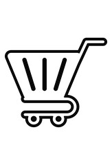 Simple shopping cart icon for online retail.
Minimalist cart symbol for quick purchases.
