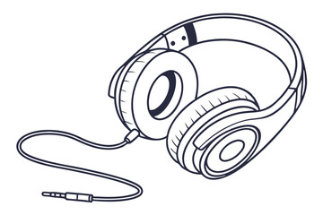 Headphone Icon with Clean Background