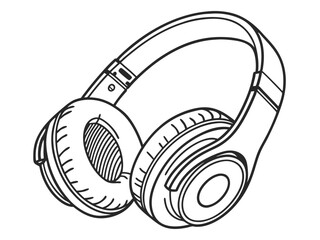 Stereo Headphones Symbol Illustration