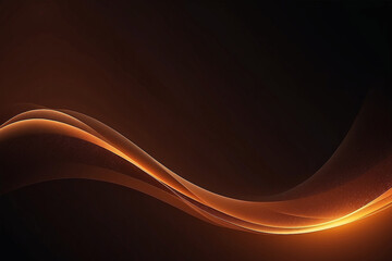 Orange Brown Gradient Background Glowing Light Waves