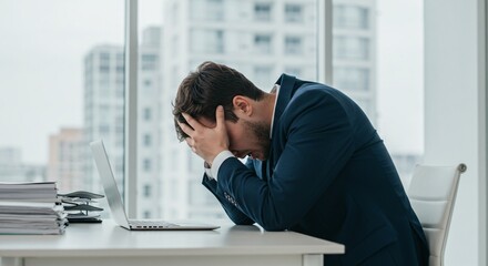 Face Palm Captures Disbelief and Frustration Following Professional Error in Business Environment