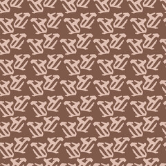 Abstract vintage squiggle seamless vector pattern. Gender neutral artistic repeatable curl for background, wallpaper and hand drawn design. 