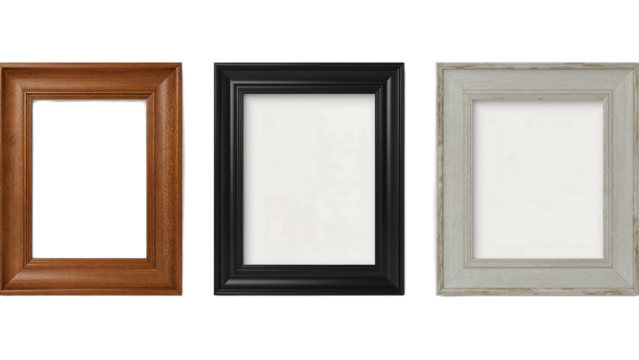 Classic Picture Frames Brown, Black, and Gray Wooden Frames for Home Decor