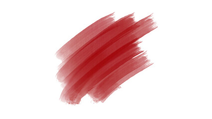 Transparent background vibrant red brush stroke, perfect for bold artistic accents and creative designs.

