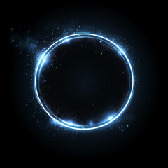 light glow effect on black background