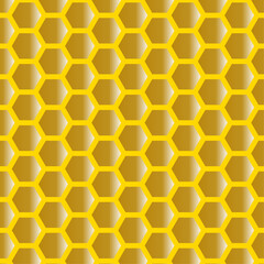 Golden Honeycomb Hexagon Pattern with Gradient Effect