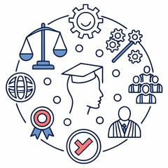 vector illustration of a business man