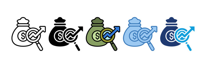 Investment Research Icon Element For Design