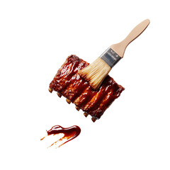 BBQ Rib Glaze Brush Strokes - Cutout 